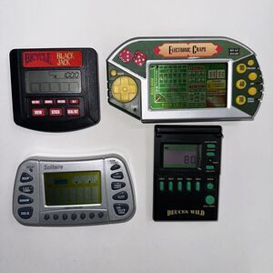 Excalibur Electronic Craps Solitare BlackJack Duces Wild Handheld Games Tiger